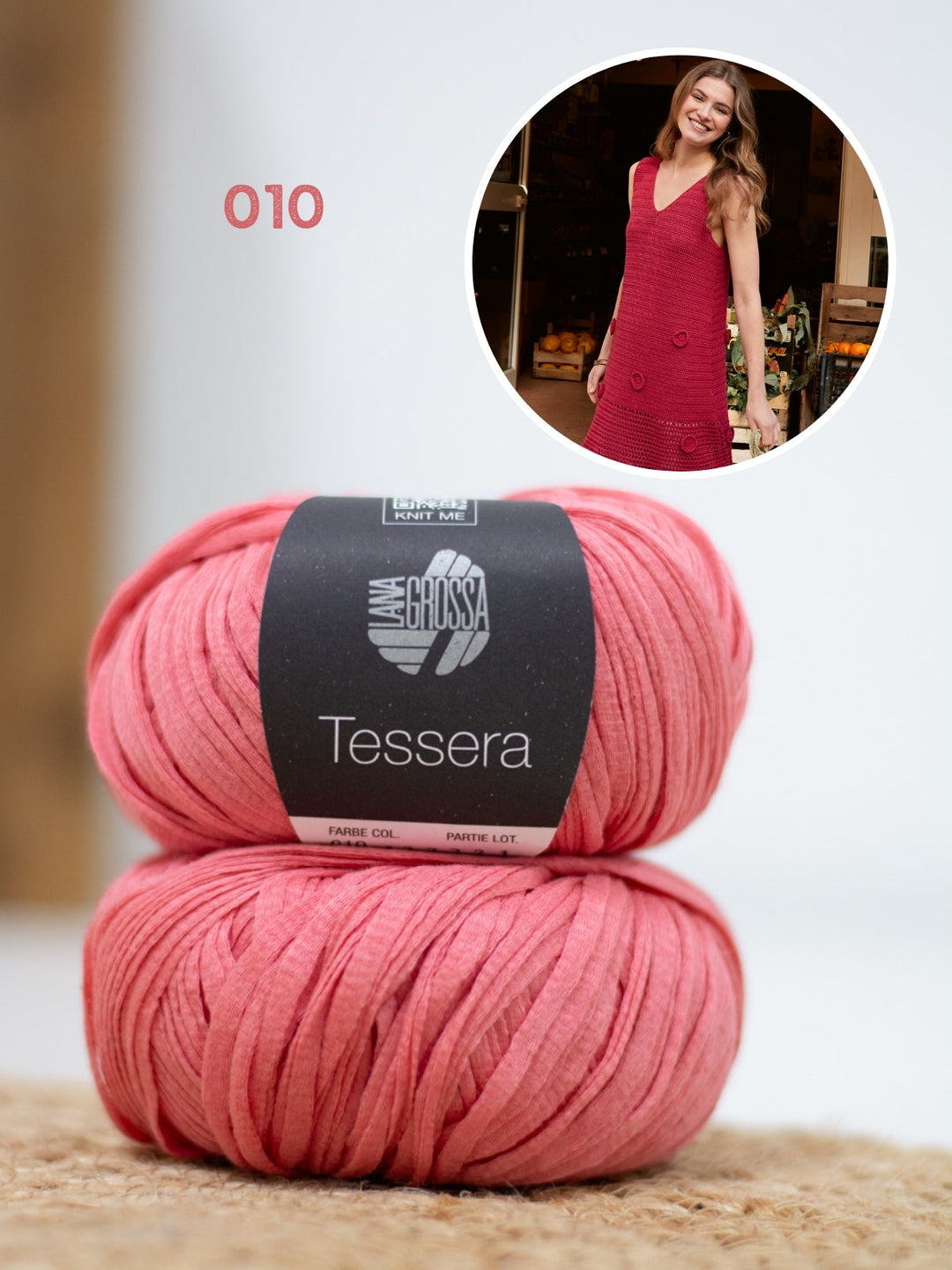 Häkelpaket Tessera Kleid mit Rosetten