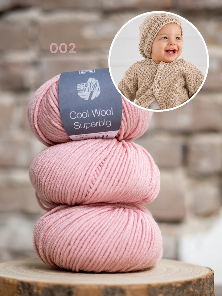 Strickpaket Cool Wool Superbig Weste + Mütze