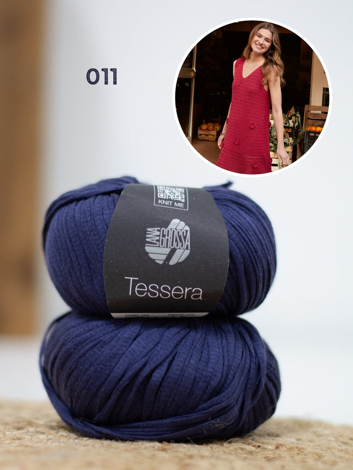 Häkelpaket Tessera Kleid mit Rosetten