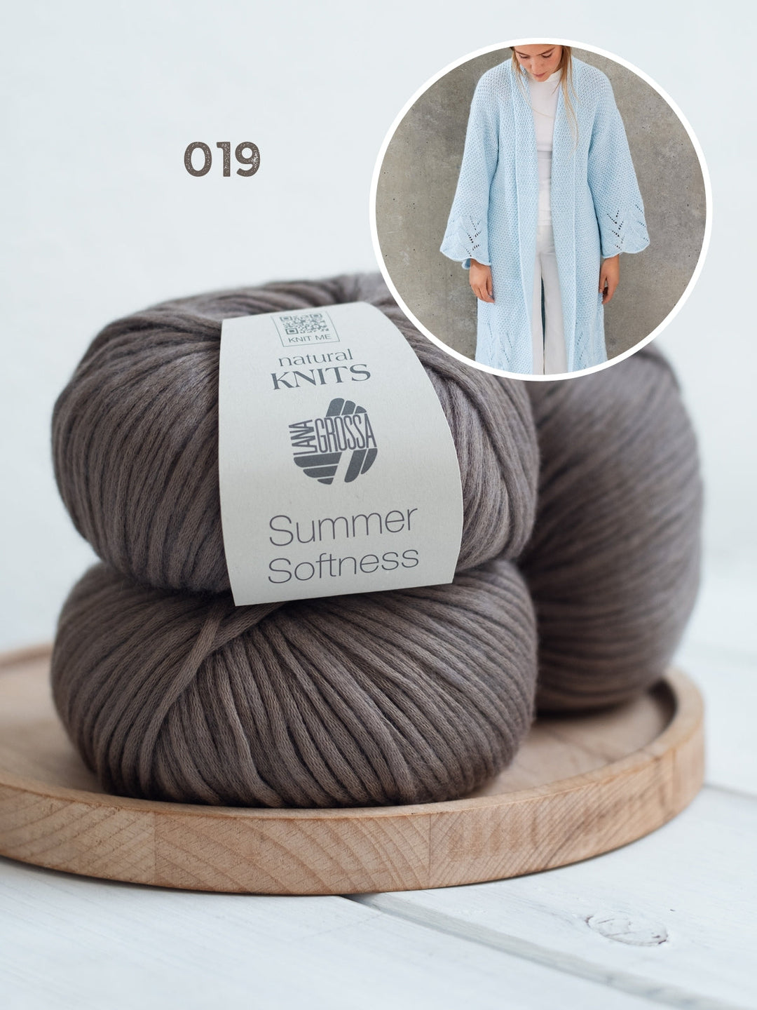 Strickpaket Summer Softness Mantel mit Ajourmuster
