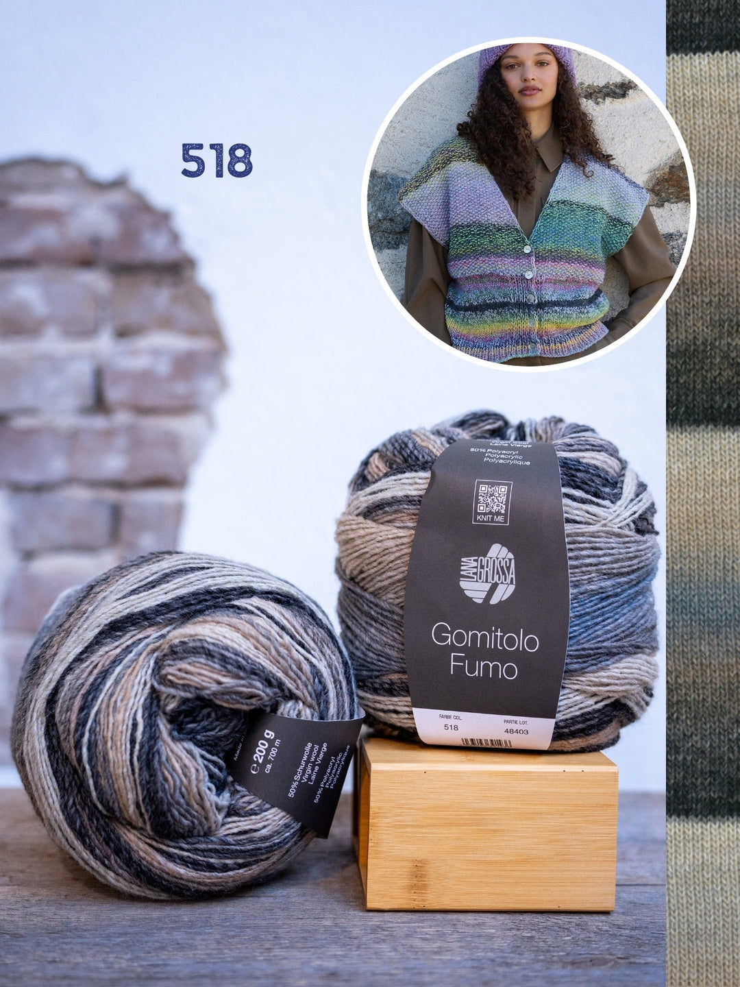 Strickpaket Gomitolo Fumo Gilet