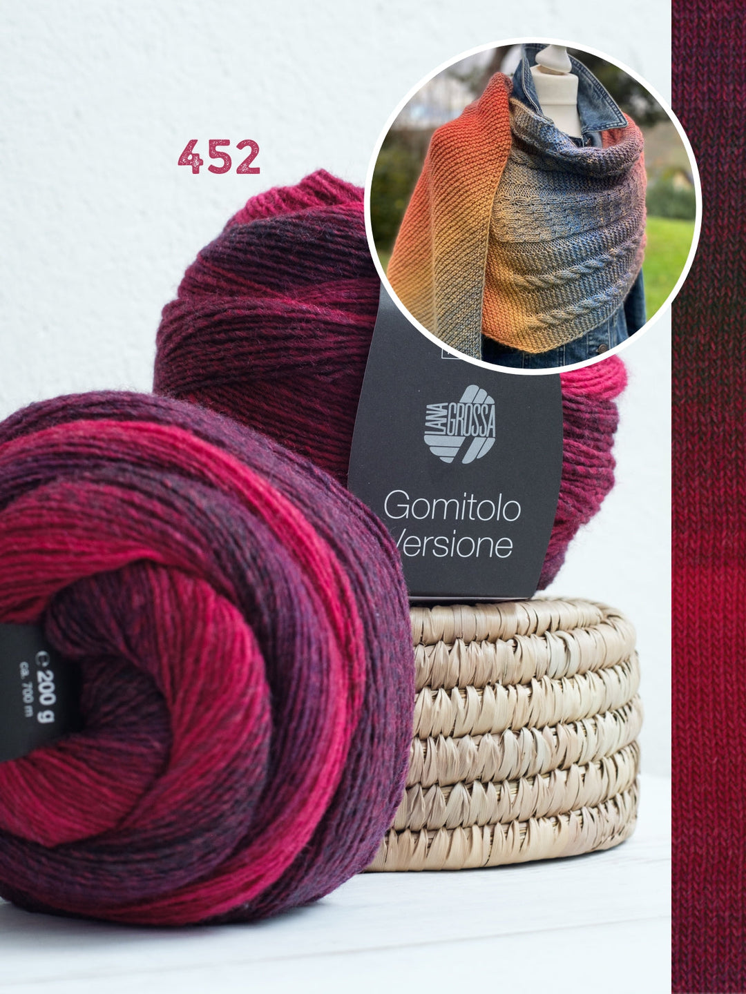 Strickpaket Lizas Tuch Orange Night - Versione