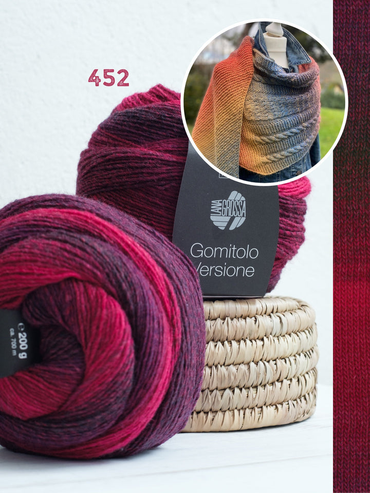 Strickpaket Lizas Tuch Orange Night - Versione
