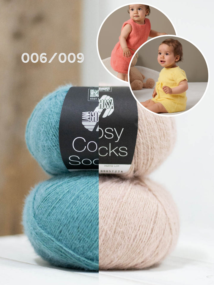 Strickpaket Cosy Socks Top+Rock und Kleid