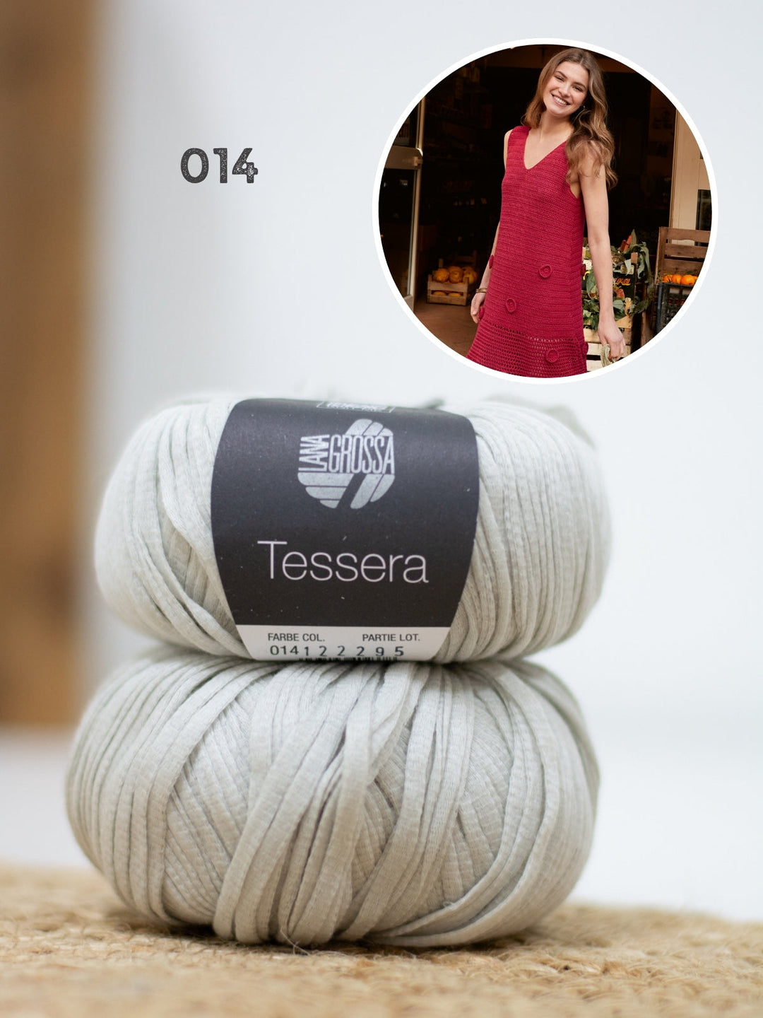 Häkelpaket Tessera Kleid mit Rosetten