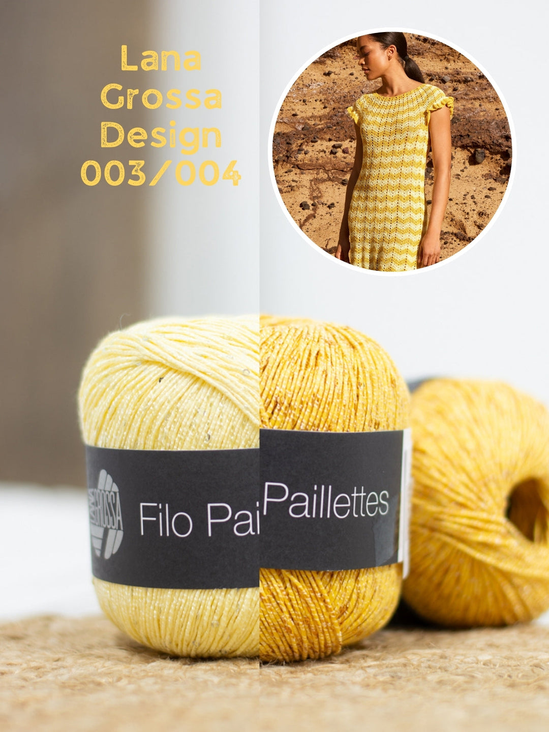 Häkelpaket Filo Paillettes Kleid