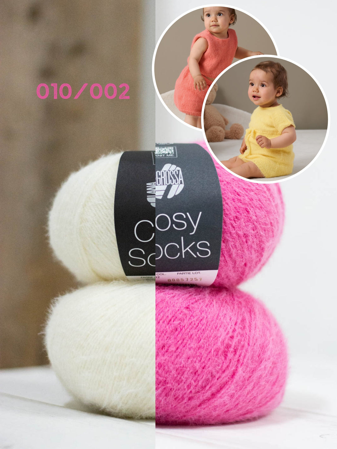 Strickpaket Cosy Socks Top+Rock und Kleid