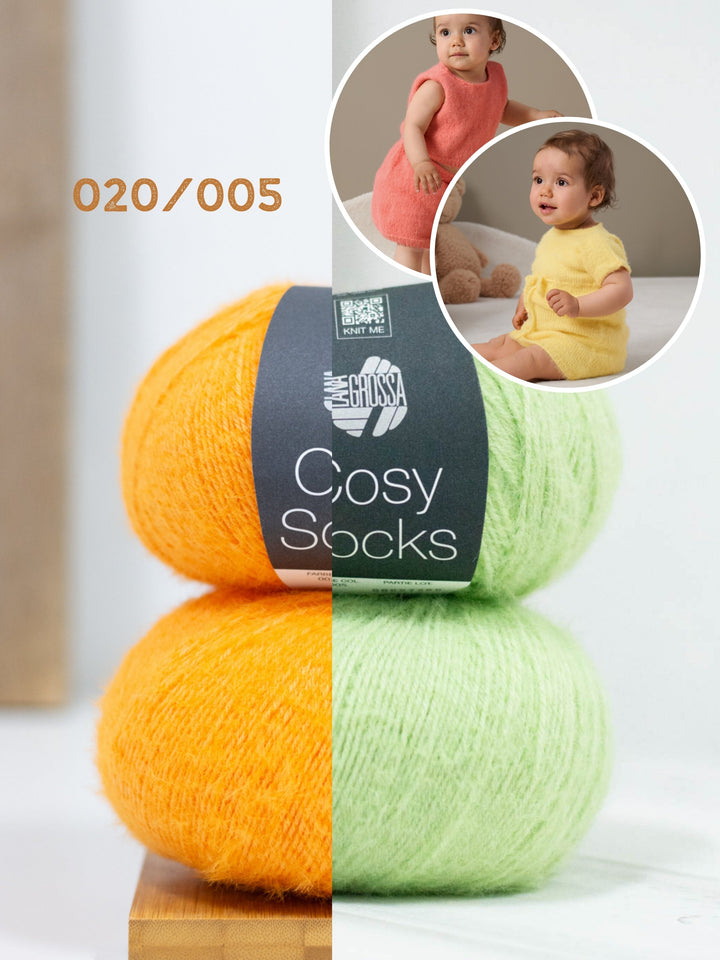 Strickpaket Cosy Socks Top+Rock und Kleid