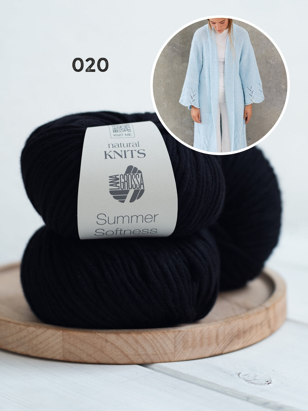 Strickpaket Summer Softness Mantel mit Ajourmuster