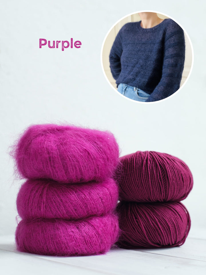 Strickpaket Charles Sweater - Kolibri by Johanna