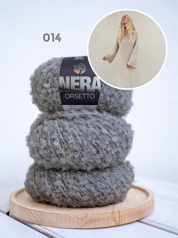 Strickpaket Orsetto Kleid lang – top-down
