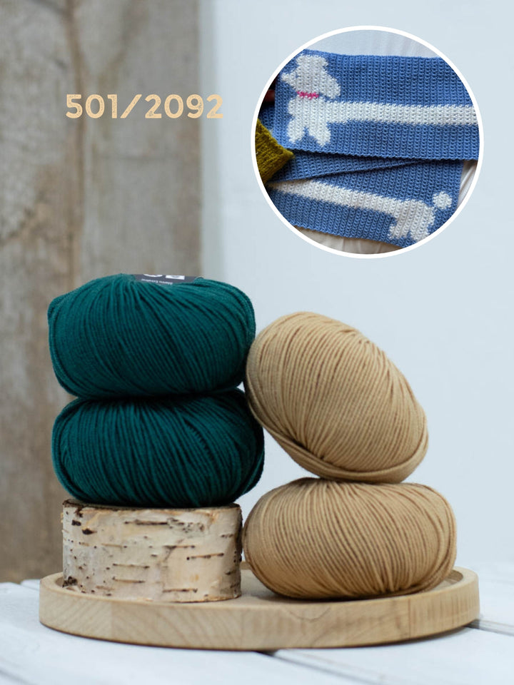 Häkelpaket Poodle Scarf – Englischsprachig – Devout Hand