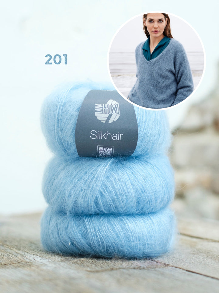 Strickpaket Silkhair Pullover