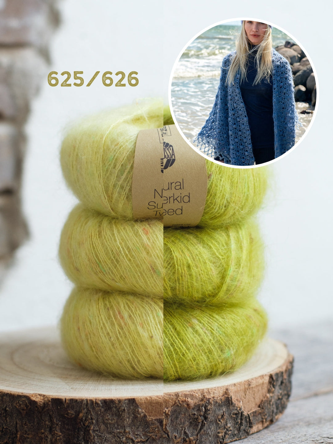 Häkelpaket Natural Superkid Tweed Tuch