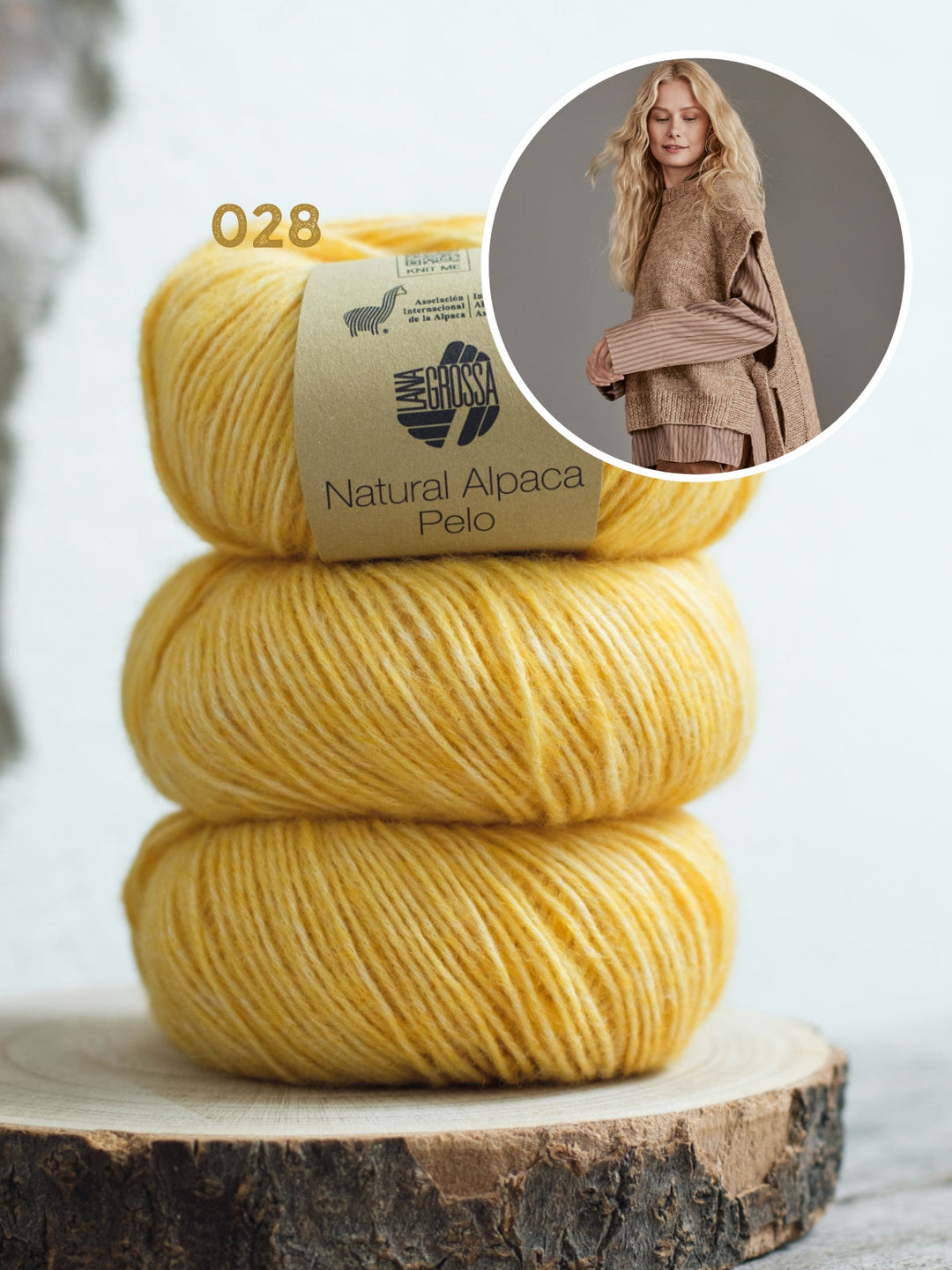 Strickpaket Natural Alpaca Pelo Slipover