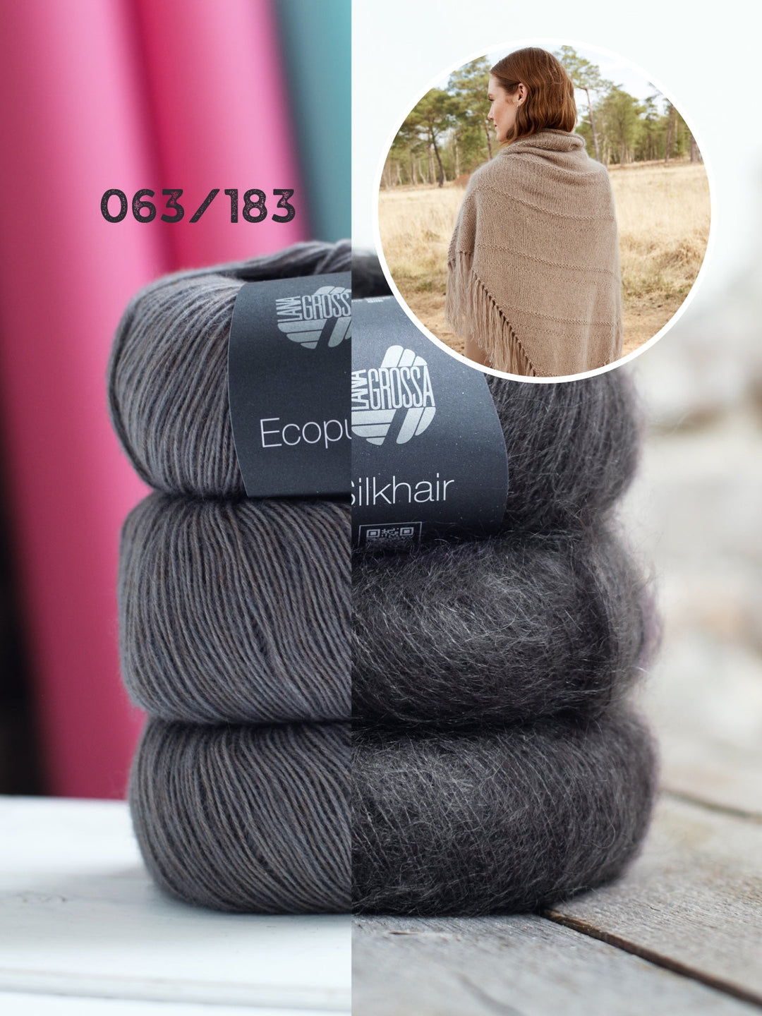 Strickpaket Ecopuno Silkhair Dreieckstuch