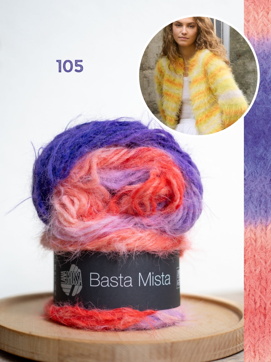 Strickpaket Basta Mista Raglanjacke - Top-down