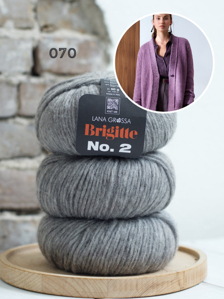 Strickpaket Brigitte No. 2 V-Ausschnitt Jacke