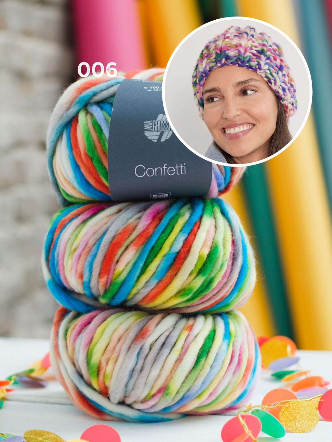 Strickpaket Confetti Mütze