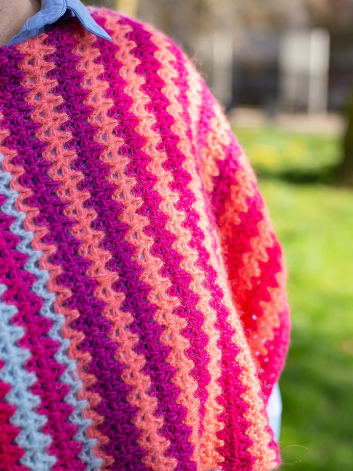 Häkelpaket Poncho Color Waves