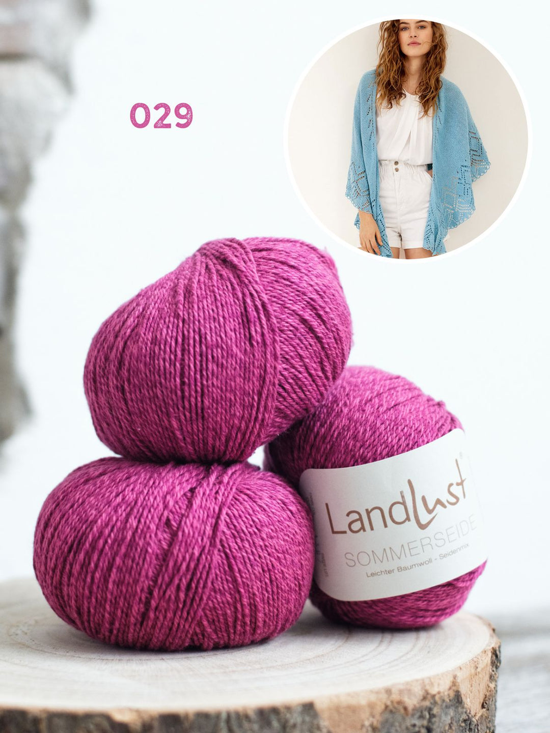 Strickpaket Landlust Sommerseide Dreieckstuch