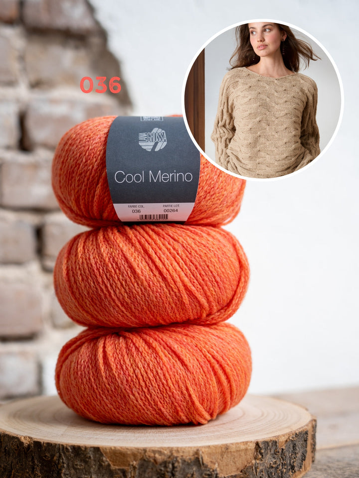 Strickpaket Cool Merino Pullover mit Struktur