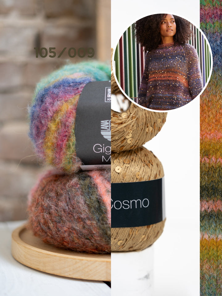 Strickpaket Gigante Multi Cosmo Oversized Pullover