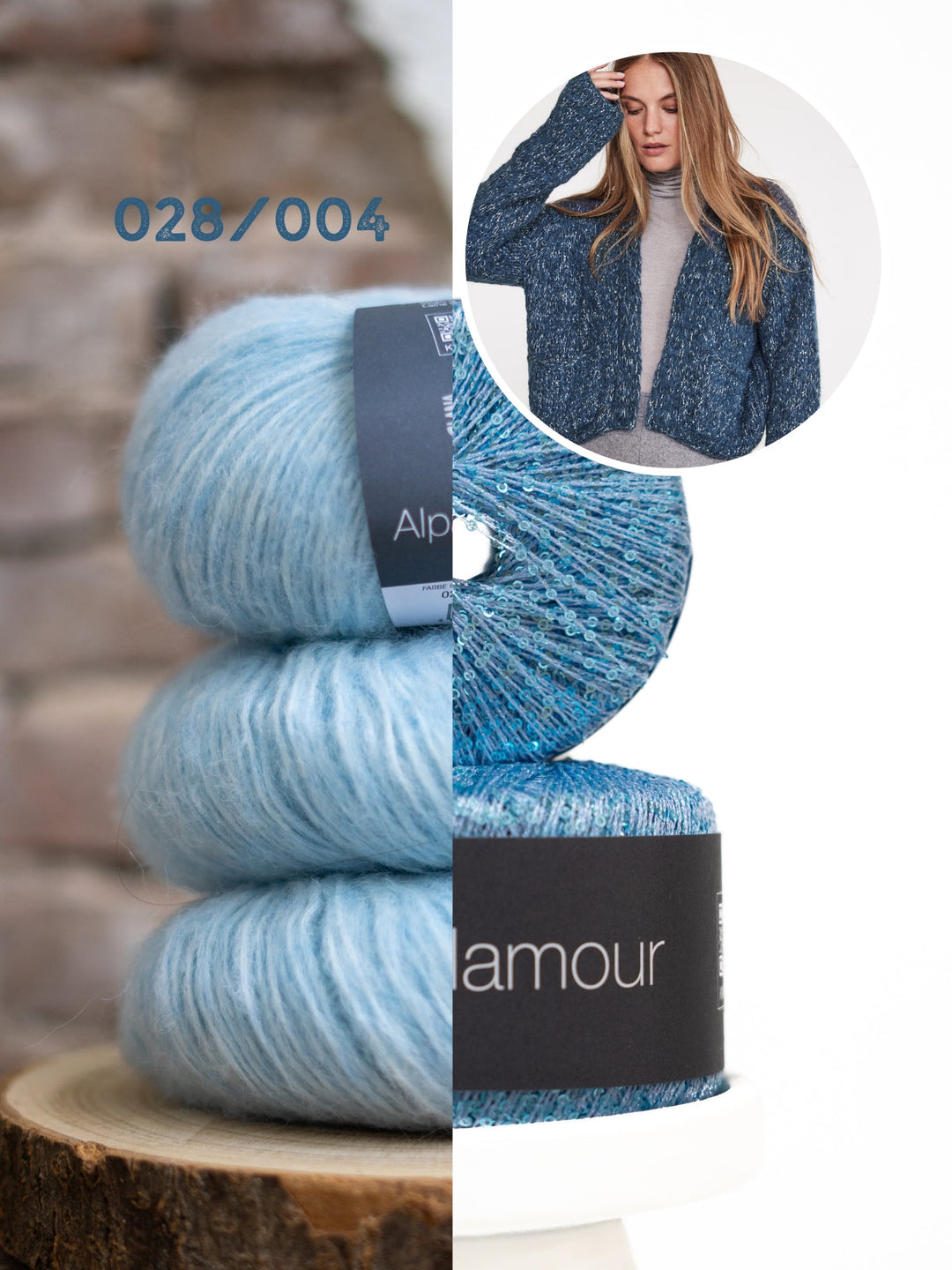 Strickpaket Alpaca Air II Glamour Jacke