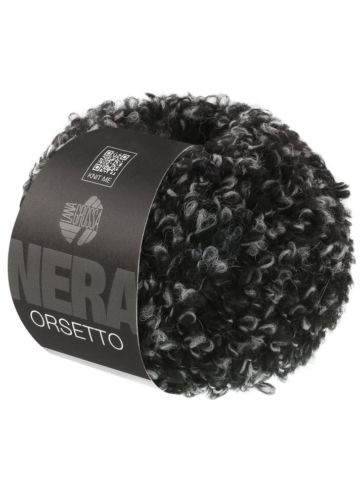 Orsetto Mouliné 105 Schwarz/Rohweiß