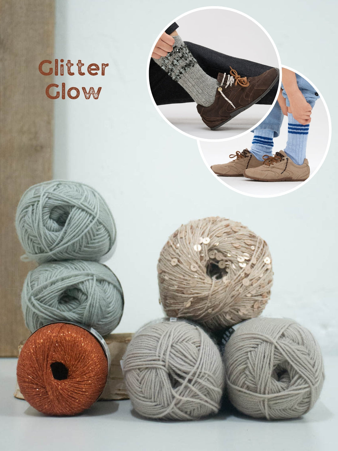 Strickpaket Festliche Glitzersocken