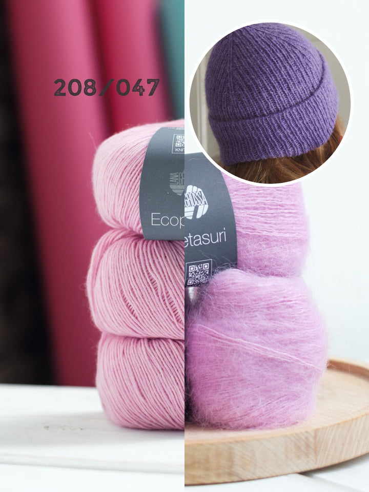 Strickpaket Ecopuno & Setasuri Mütze
