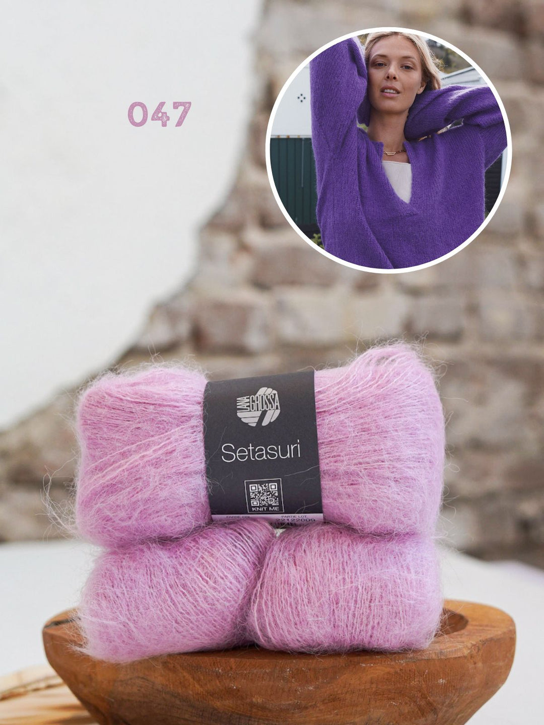 Strickpaket Setasuri Top-Down Pullover