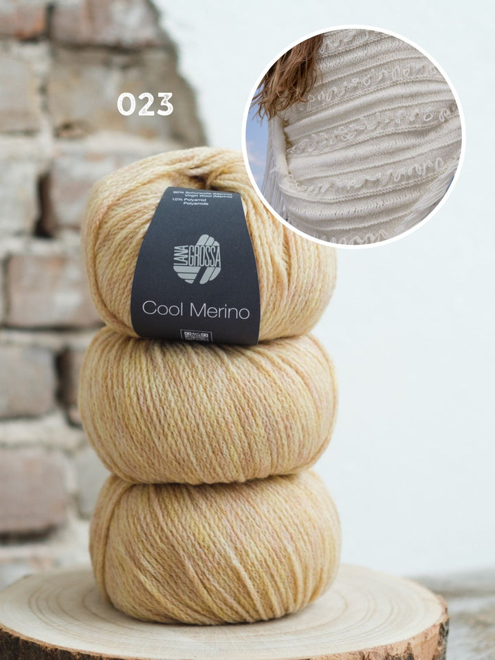 Strickpaket Cool Merino Stola mit Fransen