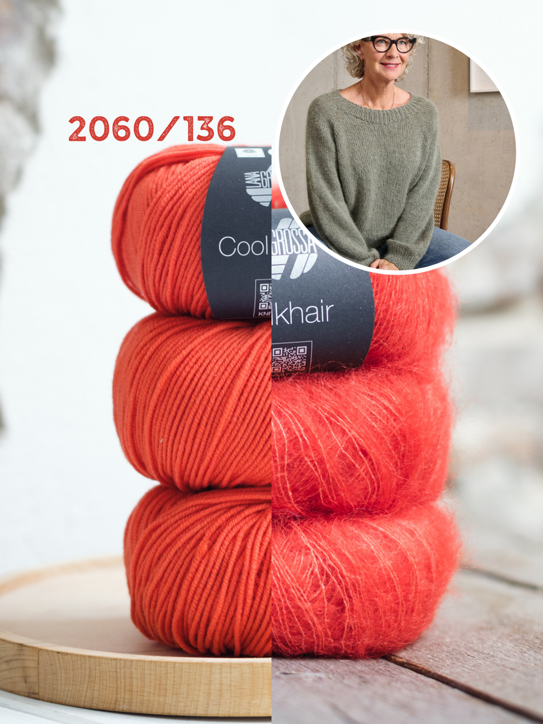 Strickpaket Classy Raglan Sweater - Cool Wool Silkhair
