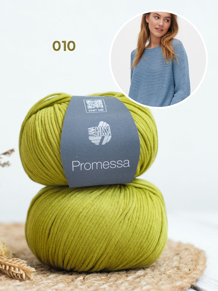 Strickpaket Promessa Pullover im Rippenmuster