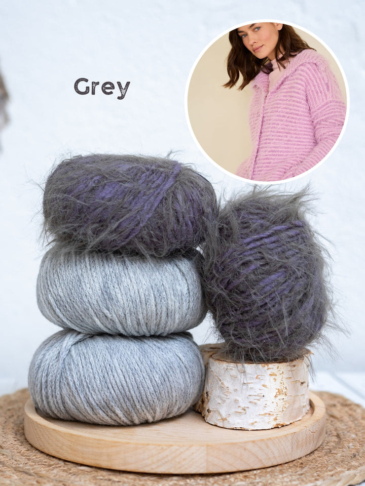 Strickpaket Basta Cool Merino gestreifte Jacke