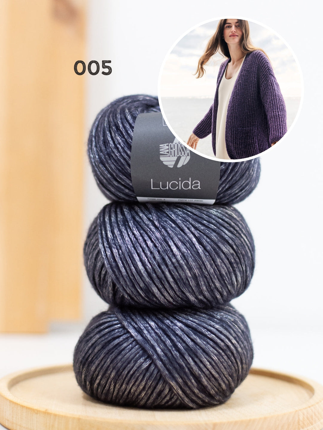 Strickpaket Lucida Jacke im Halbpatent