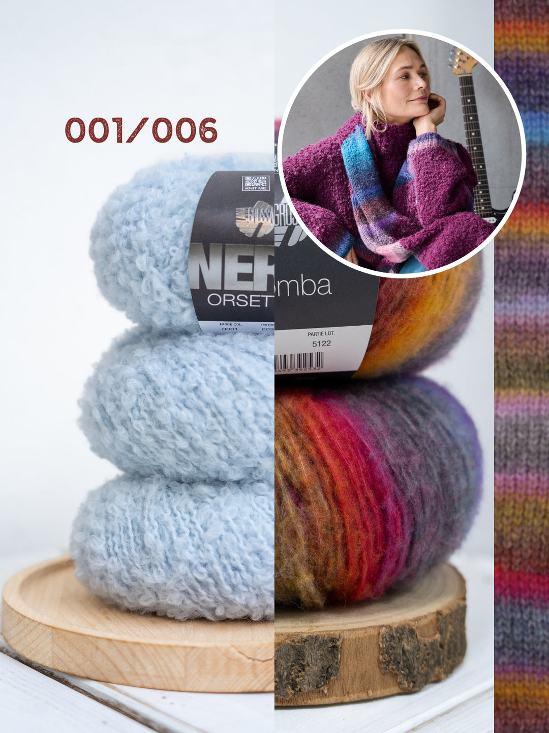 Strickpaket Orsetto Bomba Schal mit Intarsia