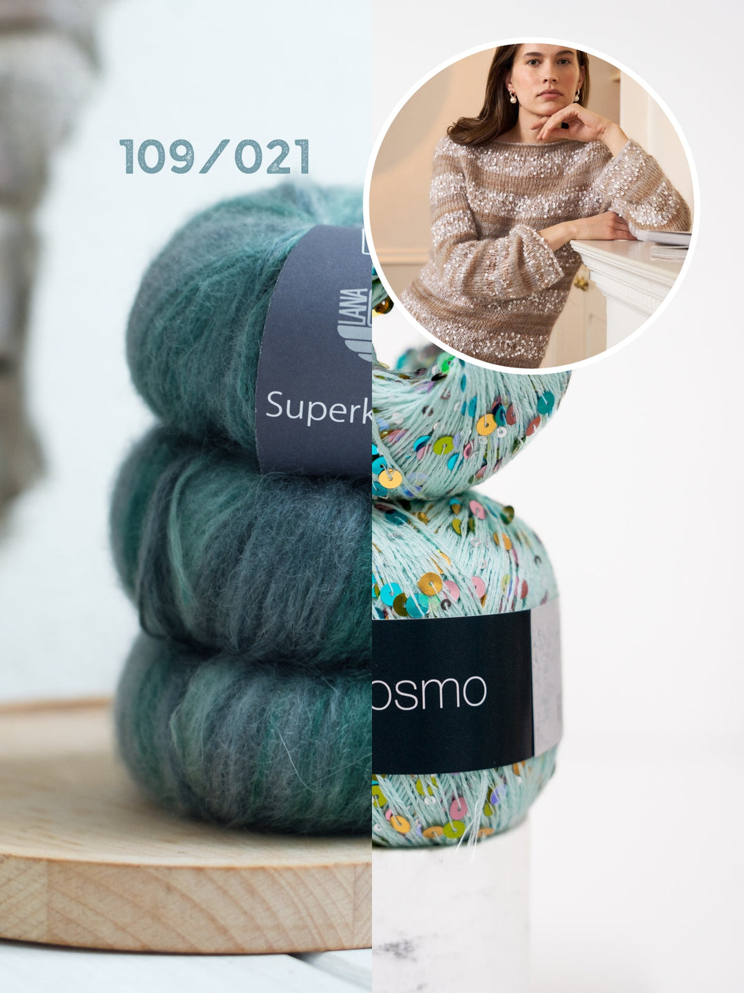 Strickpaket Superkid Seta Cosmo Top-down Streifenpullover