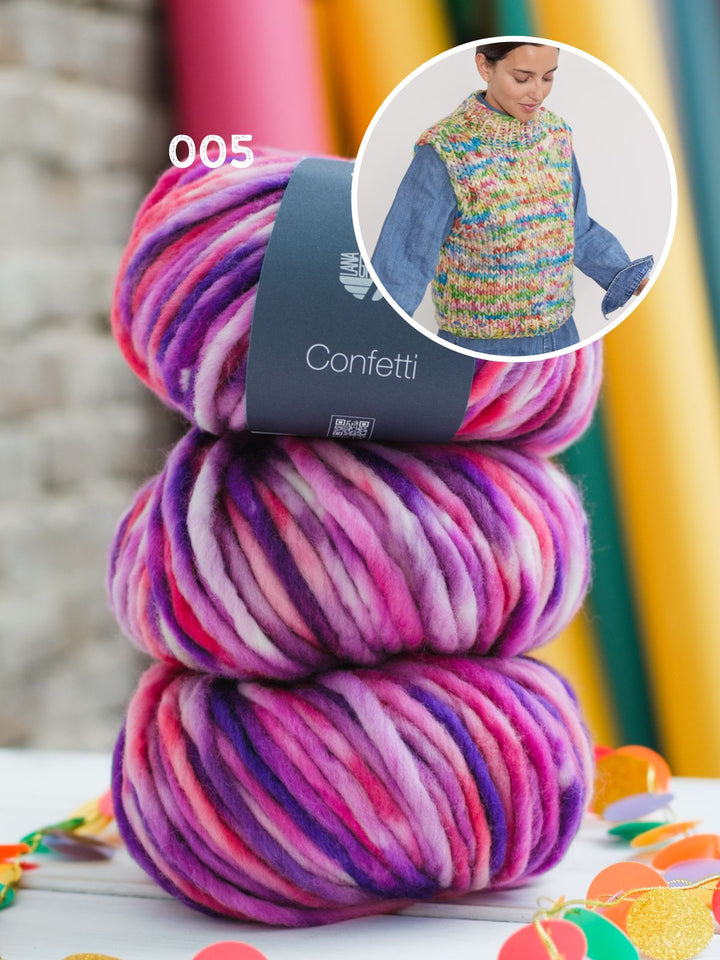 Strickpaket Confetti Pullunder