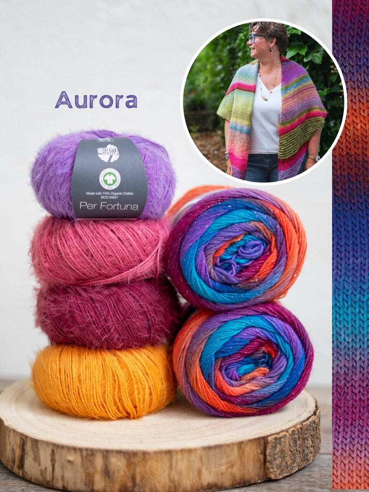 Tunesisches Häkelpaket Over The Rainbow Tuch