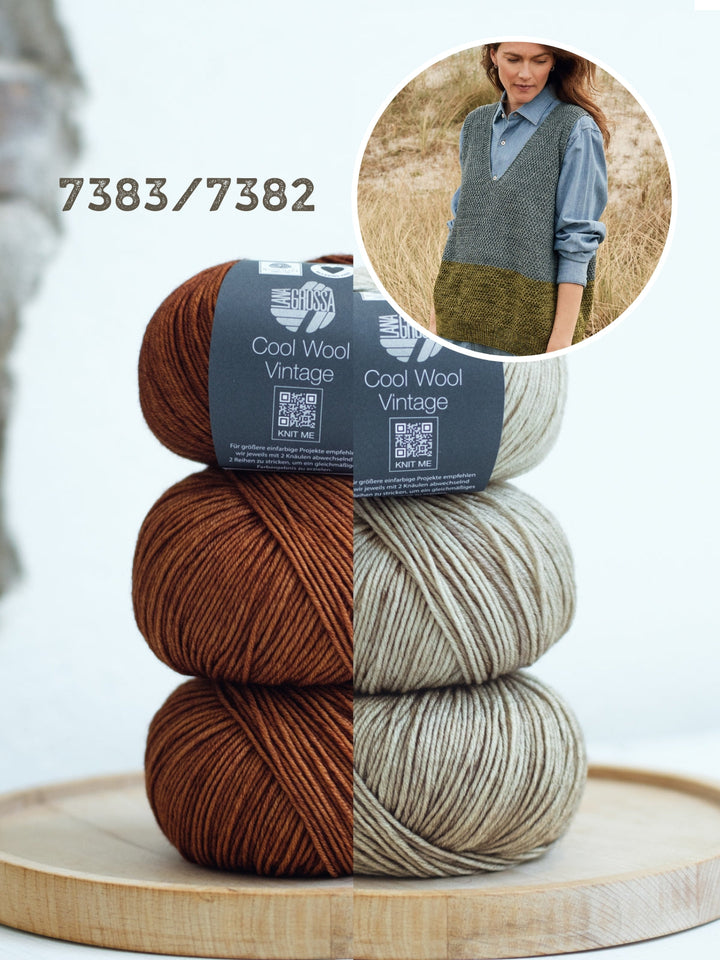 Strickpaket Cool Wool Vintage Pullunder