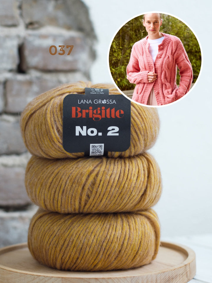 Strickpaket Brigitte no. 2 Zopfjacke