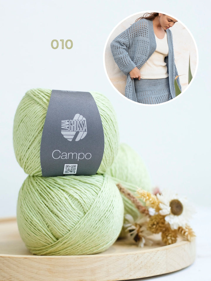Strickpaket Campo Jacke mit Ajourmuster