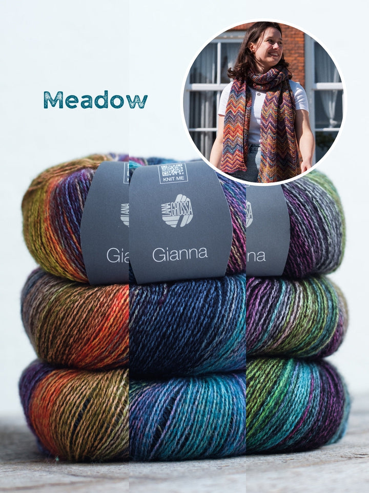 Strickpaket Full Color Schal - Gianna