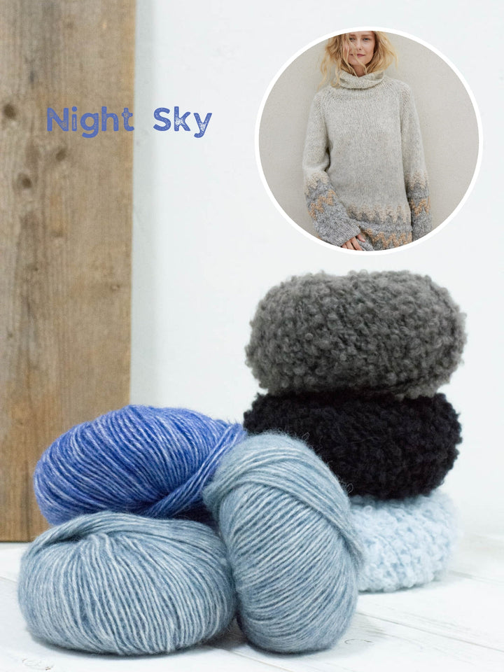 Strickpaket Natural Alpaca Pelo Orsetto Raglanpullover