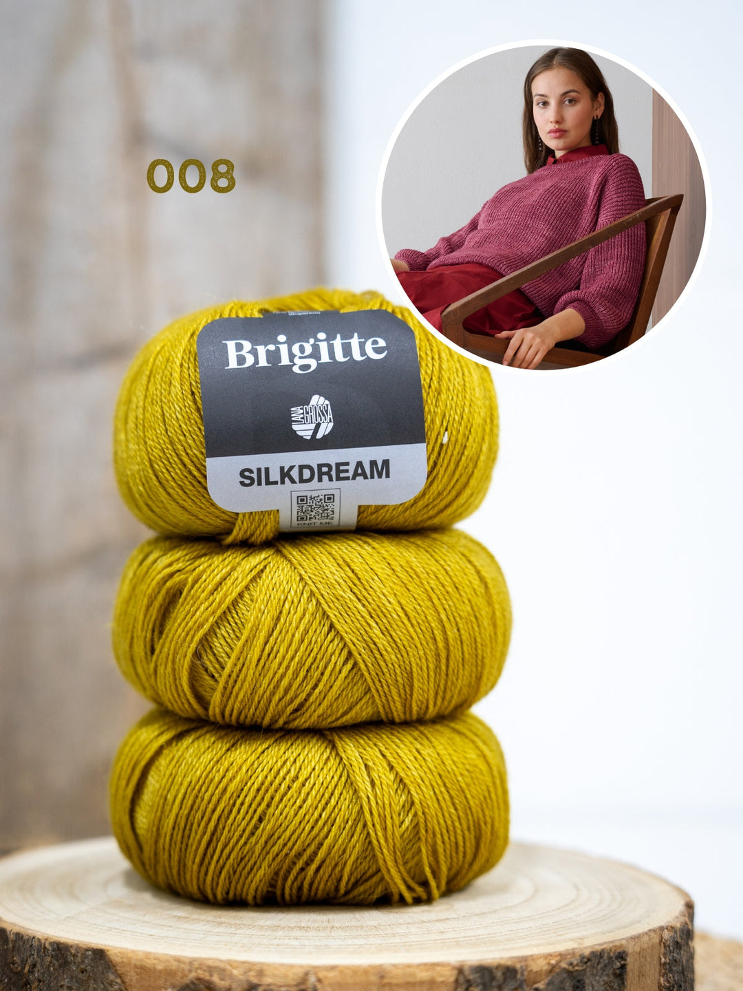 Strickpaket Brigitte Silkdream Pullover im Halbpatentmuster