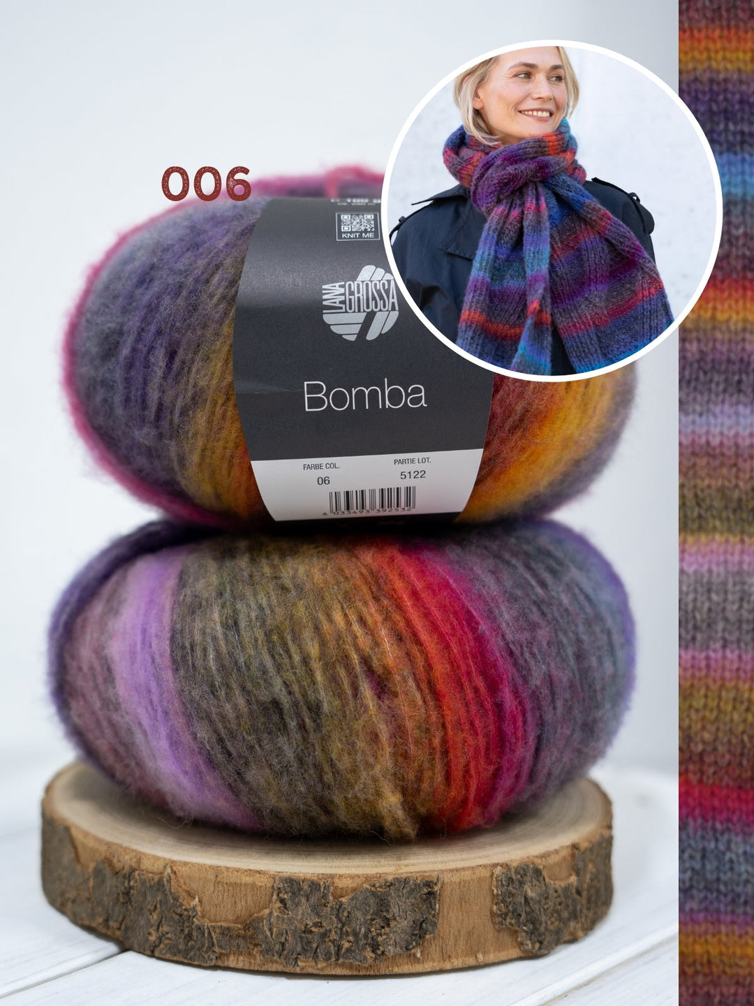 Strickpaket Bomba Zopfschal