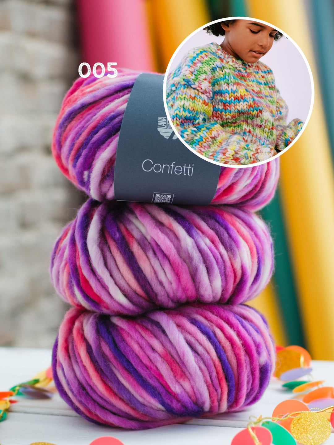 Strickpaket Confetti Pullover - Kids