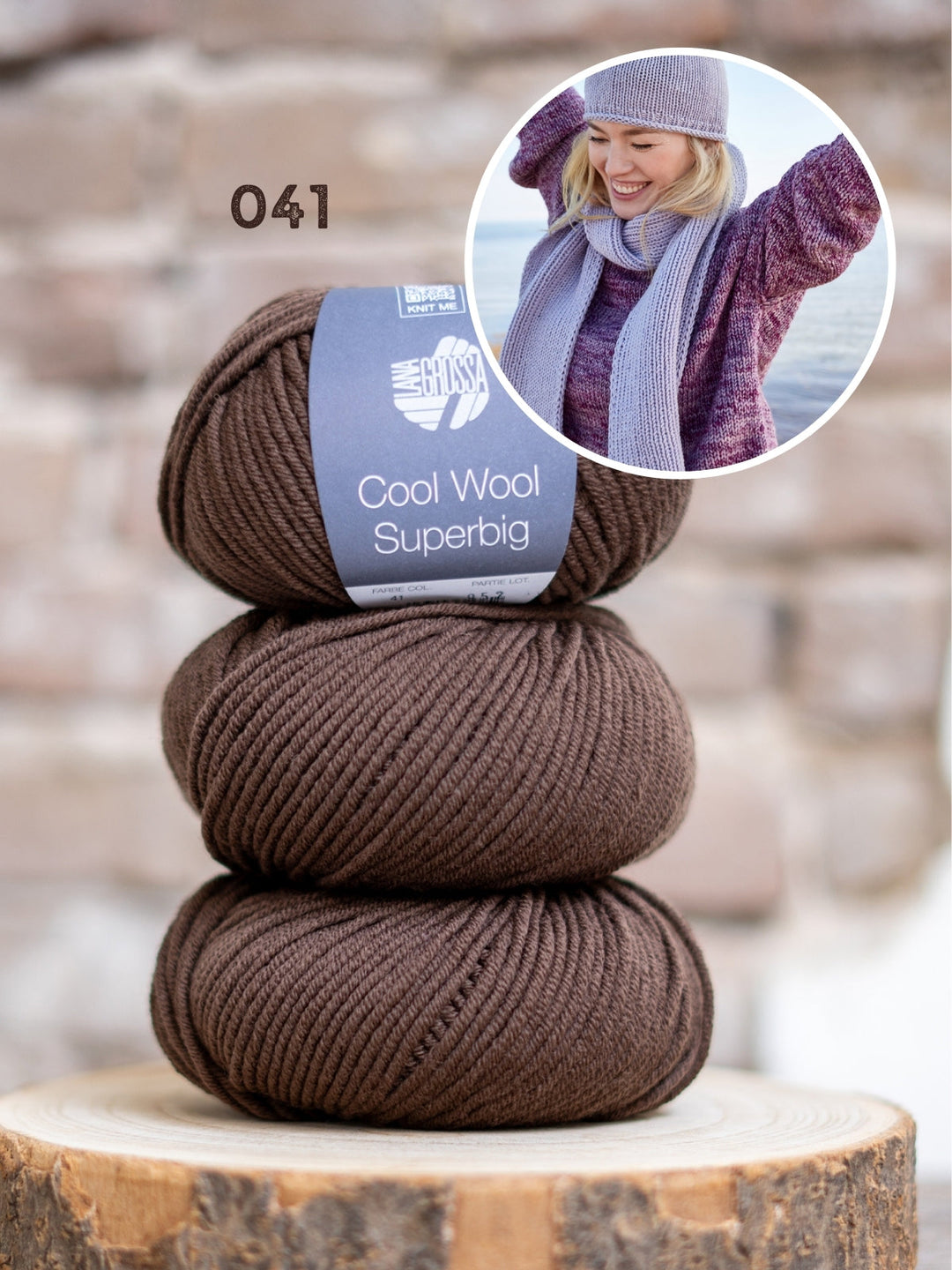 Strickpaket Cool Wool Superbig Schal und Mütze